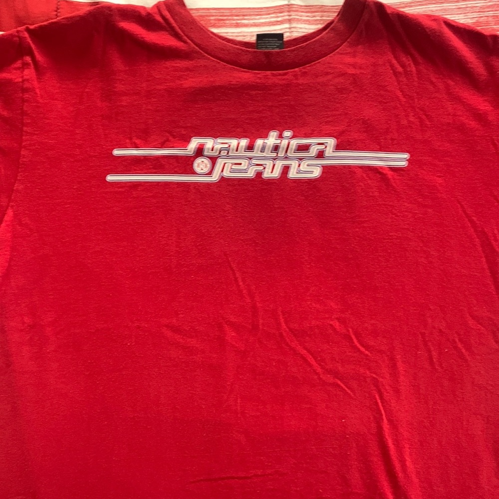red nautica jeans shirt
